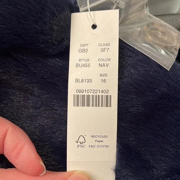 2 x Navy J Crew Collection Palais long/top coats in faux fur. Size 14 and 16. - Picture 2 of 2